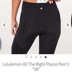 Lululemon black leggings Sz 8